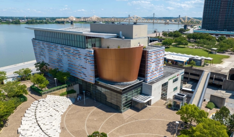 Aerial photo of the Muhammad Ali Center